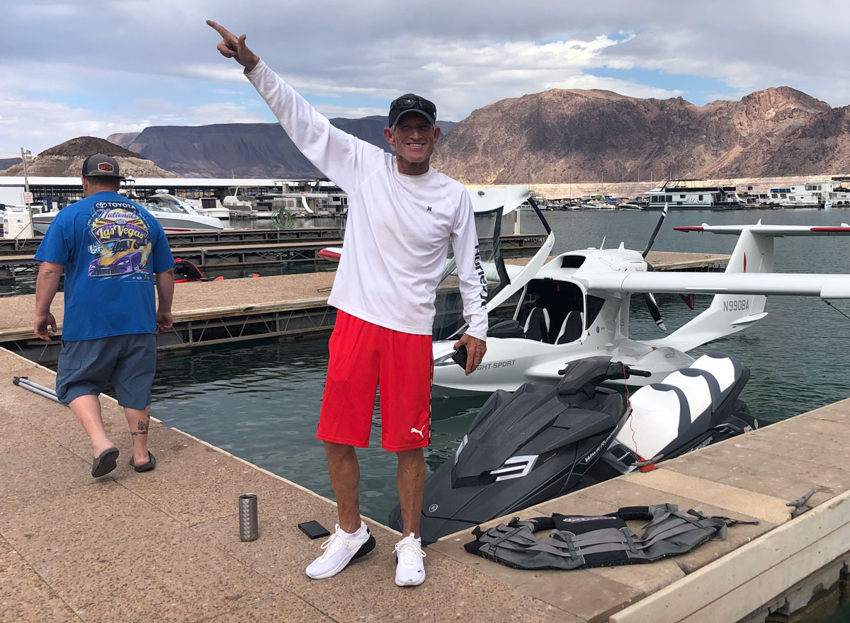 ICON Owner Johnny enjoying his A5 in Lake Mead. 