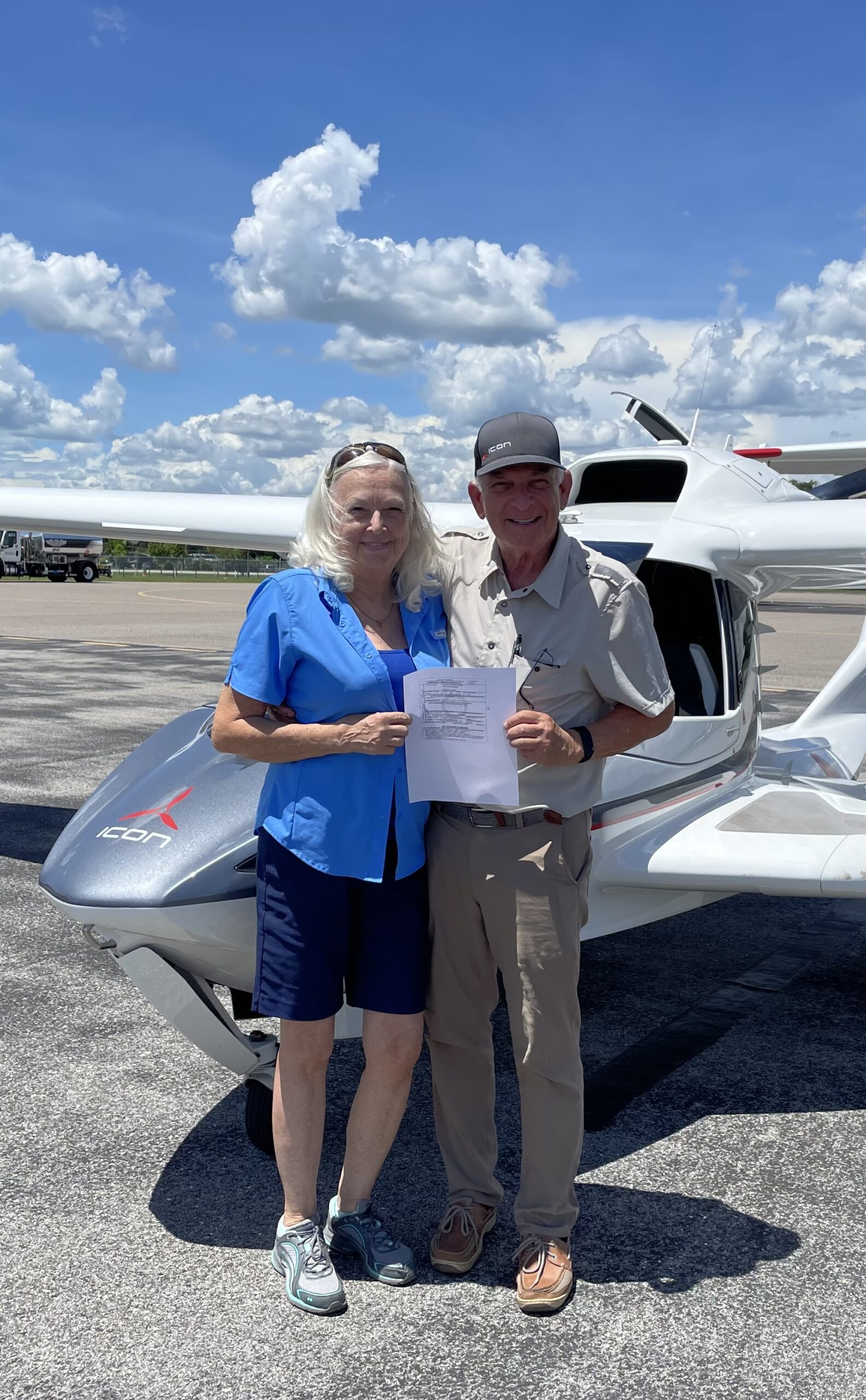 Sport pilot certificate complete at 80 years young! 